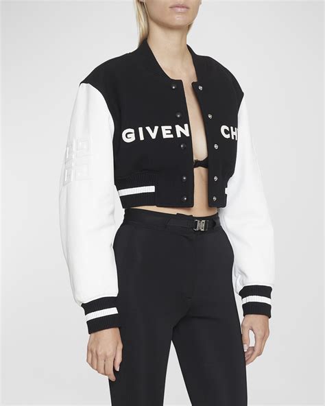 varsity givenchy|Givenchy cropped bomber jacket.